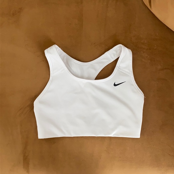 Nike Tops - Nike Dri Fit White Non Padded Sports Bra Size Small